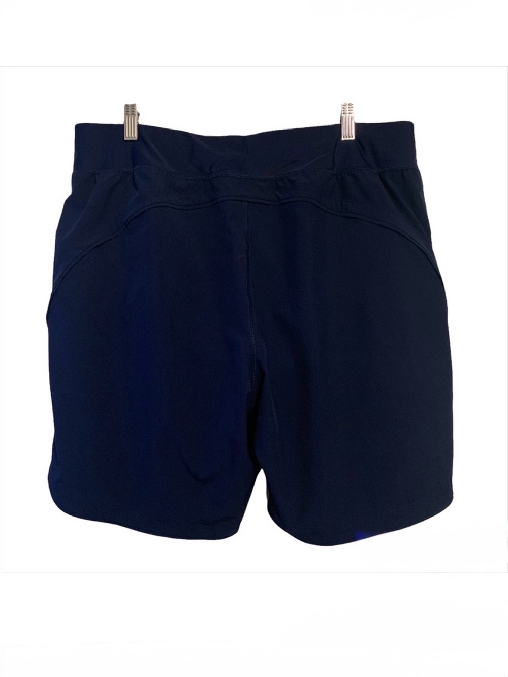 Lands’ End 16P nylon walking shorts hidden pocket pockets elastic waist pull on